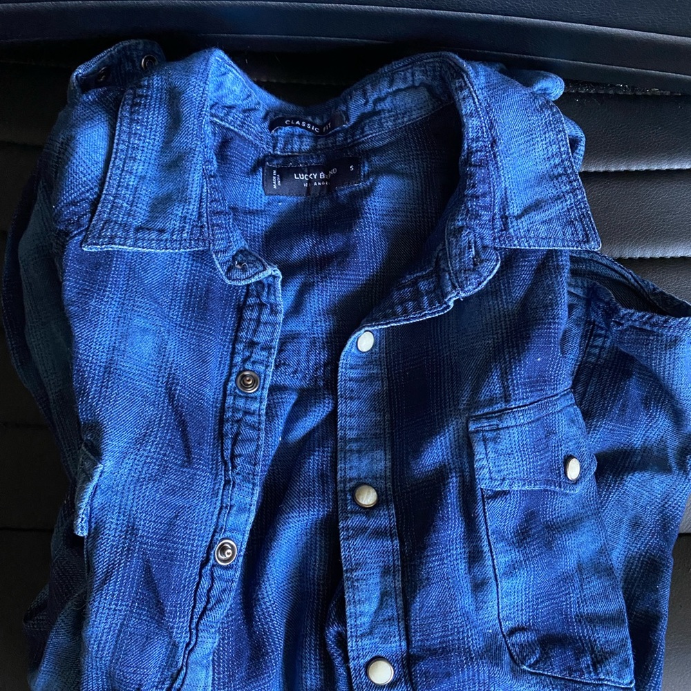 Lucky brand men’s snap long sleeve